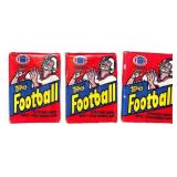 Three Unopened 1982 Topps Football Wax Packs