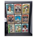 (18) 1972 Topps Baseball Cards in Protective Pages