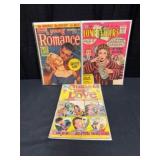3 Mid-20th Century Romance Comic Books