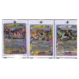 3 Pokémon Ex Holo Cards in Cases