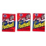 (3) 1982 Topps Football Trading Card Packs
