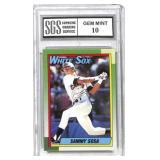1989 Topps Sammy Sosa Rookie Card SGS Graded 10