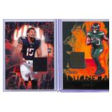 Two Panini NFL Trading Cards with Swatches
