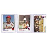 Three 1973 Topps Baseball Cards