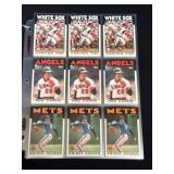 (93) Pages of Assorted 1985 Topps Baseball Cards