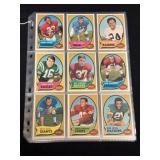 (45) 1970 Topps Football Cards in Sleeves