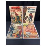 Four Western and Adventure Comic Books