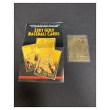 22kt Gold Baseball Cards by Danbury Mint