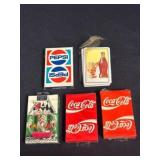 Coca-Cola, Pepsi and 7 Up Playing Card Decks