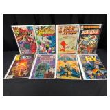 Eight Comic Books in Sleeves