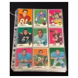 (90) Football Trading Cards, 1969