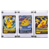 (3) Pikachu V Promo Card