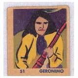 Geronimo Indian Strip Card No. 51