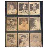 (9) 1940 Play Ball Baseball Cards