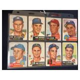 (16) 1953 Topps Baseball Cards