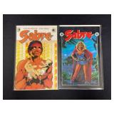 (2) 1980s Sabre Comic Books Issues #11 and #12