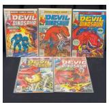 (5) 1978 Marvel Devil Dinosaur Comic Books