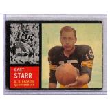 1962 Topps Bart Starr Football Card #63