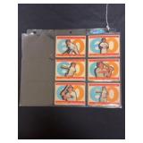 (6) 1960 Topps All-Star Baseball cards