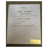 (111) 1973 Topps Baseball High Numbers