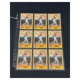 (9) 1987 Topps Barry Bonds Rookie Cards