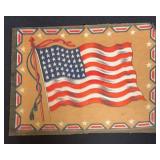 1910s Printed Textile American Flag Silk