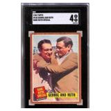 1962 Topps #140 Gehrig and Ruth Card SGC 4