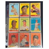 (45) 1958 Topps Baseball Cards