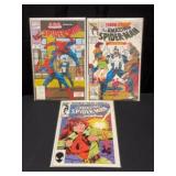 (3) 1980s - 1990s Spider-Man Comic Books