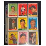(45) 1958 Topps Baseball Cards