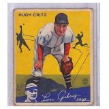 1934 Goudey Hugh Critz Baseball Card #17