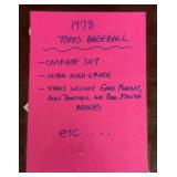 1978 Topps Baseball Complete Card Set