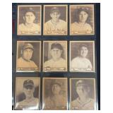 (9) 1940 Play Ball Baseball Cards