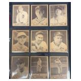 (9) 1940 Play Ball Baseball Cards