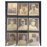 (9) 1940 Play Ball Baseball Cards