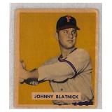 1949 Bowman Johnny Blatnick Baseball Card