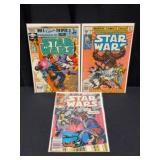 (3) 1970s - 1980s Star Wars Marvel Comic Books