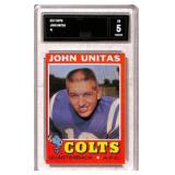 1971 Topps John Unitas #1 Football Card GMA 5
