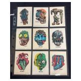 (9) 1965 Topps Ugly Stickers Cards