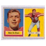 1957 Topps Bob St. Clair Football Card