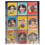 (27) 1959 Topps Baseball Cards