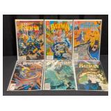 (6) 1980s - 1990s Detective Batman Comic Books