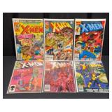 (6) 1980s - 1990s X-Men Comic Books