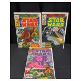 (3) 1970s - 1980s Marvel Star Wars Comic Books