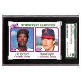 1980 Topps #206 Strikeout Leaders Card SGC 9
