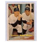 1957 Topps Yankees' Power Hitters Creased