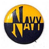 Navy Yellow and Black Pinback Button