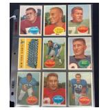 (22) 1960 Topps Football Cards
