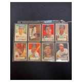 (8) 1952 Topps Baseball Cards