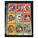 (47) 1959 Topps Baseball Cards Mixed grade